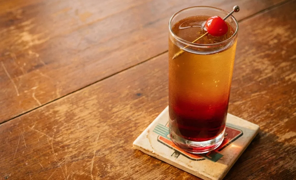 What Is A Mocktail served in a glass with garnish