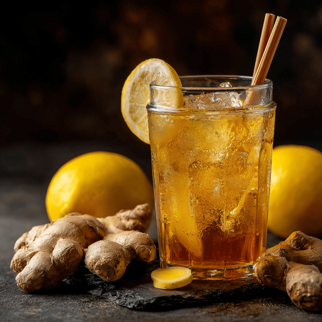 healthy ginger infusion recipe with lemon honey and mint