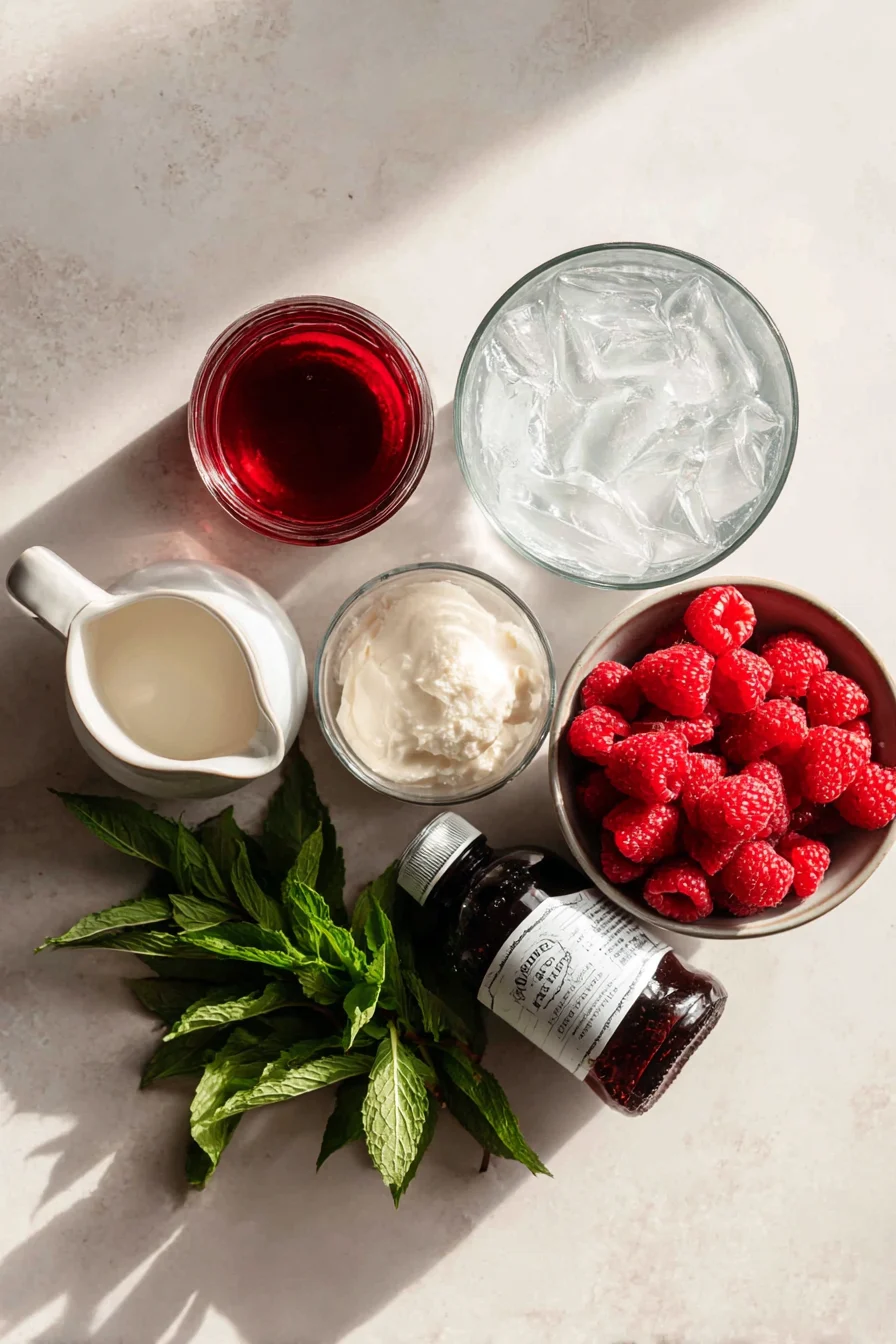 raspberry vanilla dirty soda recipe ingredients
