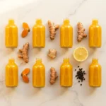 homemade turmeric shot recipe with ginger lemon and black pepper