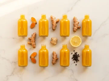 Turmeric Shot Recipe with Ginger, Lemon + Black Pepper
