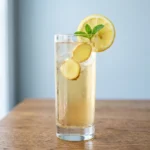 Ginger Water Recipe served in a glass with garnish