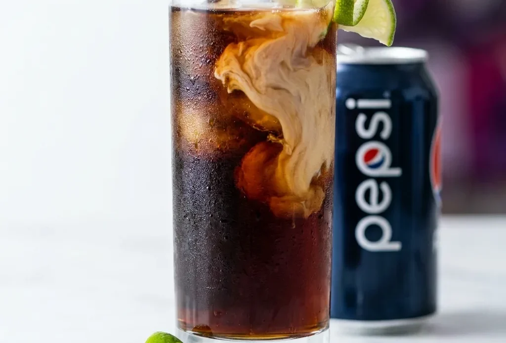 Taco Bell Dirty Soda Recipe served in a glass with garnish