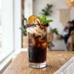 Crumbl dirty soda recipe with cookie butter cream swirl