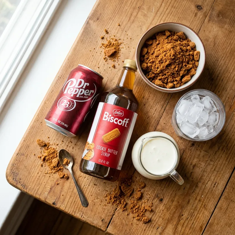 Ingredients for a homemade Crumbl-style dirty soda