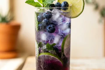 Blueberry Mojito Mocktail (Muddled, Fizzy, Ready in 5)