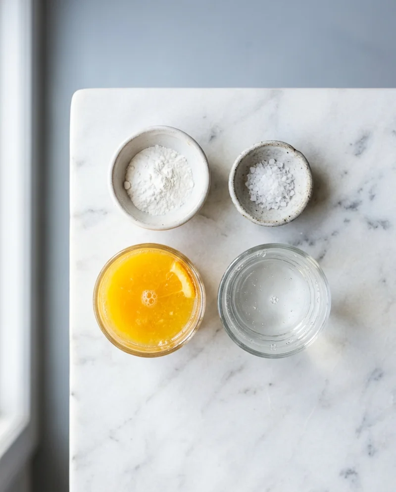 Orange juice, coconut water, cream of tartar, and sea salt for the cortisol cocktail recipe